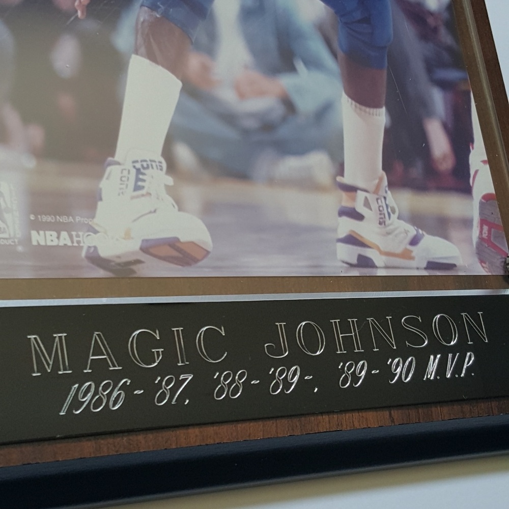 VTG Lakers Magic Johnson NBA HOOPS Framed Plaque - Picture 3 of 8